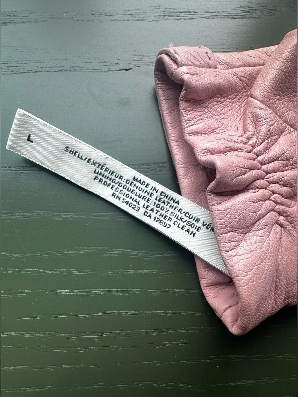 Banana Republic Dusty Pink Leather Buckle Gloves